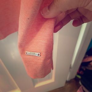 Hugo boss salmon cotton polo shirt.